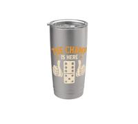 The Champ Is Here Domino King Domino Player Tile Lover Bicchiere termico in acciaio inox doppia parete