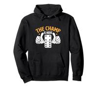 The Champ Is Here Domino King Domino Player Tile Lover Felpa con Cappuccio
