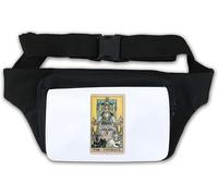 The Chariot - Marsupio con logo artistico, colore: bianco