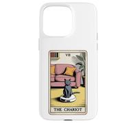 The Chariot Tarocchi Cat Robot Aspirapolvere Cat Custodia per iPhone 15 Pro Max