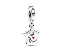 The Charmery C`est La Vie - Ciondolo in argento 925 compatibile con braccialetti Pandora, Trollbeads, Chamilia, Biagi e molti altri braccialetti con ciondoli del Regno Unito.