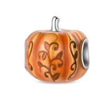 The Charmery Charm a forma di zucca in argento 925, compatibile con braccialetti Pandora, Trollbeads, Chamilia, Biagi e molti altri braccialetti con charm del Regno Unito.