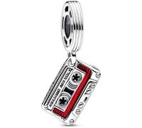 The Charmery Ciondolo a forma di cassetta Guardiani della Galassia, in argento Sterling 925, compatibile con ciondoli Pandora e molti altri braccialetti con ciondoli del Regno Unito.