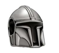 The Charmery Ciondolo a forma di elmo mandaloriano di Star and Wars, in argento Sterling 925, compatibile con ciondoli Pandora e molti altri braccialetti con ciondoli del Regno Unito.