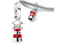 The Charmery Ciondolo a forma di faro in argento Sterling 925, compatibile con ciondoli Pandora e molti altri braccialetti con ciondoli del Regno Unito, in metallo