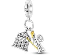 The Charmery Ciondolo a forma di Partenone greco, in argento 925, compatibile con ciondoli Pandora, Trollbeads, Chamilia e molti altri braccialetti con ciondoli del Regno Unito.