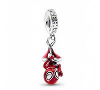 The Charmery Ciondolo a forma di ragno in argento Sterling 925, compatibile con i ciondoli Pandora e molti altri braccialetti con ciondoli inglesi, metallo, senza pietre preziose, Metallo, Nessuna