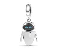 The Charmery Ciondolo a forma di robot in argento 925, compatibile con braccialetti Pandora, Trollbeads, Chamilia, Biagi e molti altri braccialetti con ciondoli del Regno Unito.