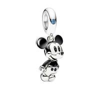 The Charmery Ciondolo a forma di Topolino Disney, in argento Sterling 925, compatibile con ciondoli Pandora e molti altri braccialetti con ciondoli del Regno Unito.