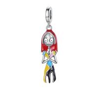 The Charmery Ciondolo in argento Sterling 925 con scritta "Nightmare Before Christmas", compatibile con ciondoli Pandora e molti altri braccialetti con ciondoli del Regno Unito.