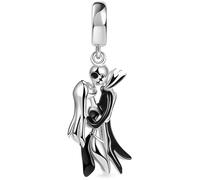 The Charmery Nightmare Before Christmas, ciondolo a forma di Jack e Sally, in argento Sterling 925, compatibile con ciondoli Pandora e molti altri braccialetti con ciondoli del Regno Unito, in metallo