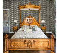 The Chateau Navy Nouveau Airone Carta da Parati - Acqua Uccelli Moat Bastoncini