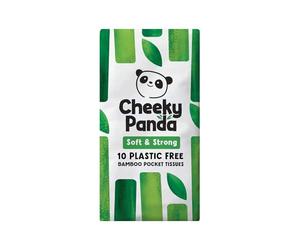 The Cheeky Panda Fazzoletti per il viso in bambù, confezione da viaggio senza plastica, 10 fazzoletti tascabili super morbidi