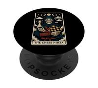The Chess Ninja Chess Player Master Skeleton Tarocchi Carta PopSockets PopGrip Adesivo