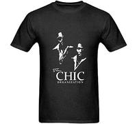 The Chic Nile Rodgers Bernard Edwards Unisex 100% Cotton Short-Sleeve T-Shirts Black M