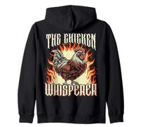 The Chicken Whisperer Funny Chicken Lover Farmer Heavy Metal Felpa con Cappuccio