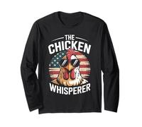 The Chicken Whisperer Retro | Funny Vintage Chicken Farmer Maglia a Manica