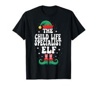 The Child Life Specialist Elf Funny Christmas Maglietta