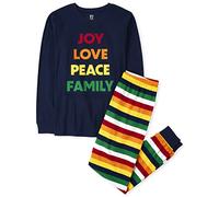 The Children's Place Baby Girls Family Matching Christmas Holiday Sets, Snug Fit 100% Cotton, Adult, Big Kid, Toddler, Pajama Set, Joy Love/Stripe, XX-Large US