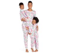 The Children's Place Family Matching, Christmas And Holiday Pajama Sets, Cotton Set di Pigiama, Merry Joy Rosa, XXL Unisex-Bimbi