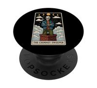 The Chimney Sweeper - Scheletro per spazzacamino, carta dei tarocchi PopSockets PopGrip Adesivo