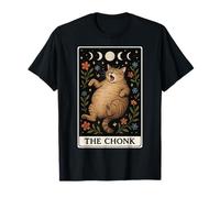 The Chonk Funny Fat Cat Meme Tabby Cat Tarocchi Carta Witchy Maglietta
