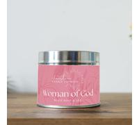 The Christian Candle Company Woman Of God - White Rose & Lily Scented Cand NUOVO