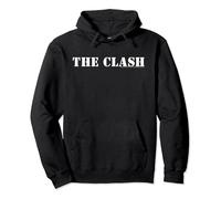 The Clash - Logo Ember Bianco Felpa con Cappuccio