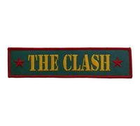 The Clash Logo Strip Patch Star verde militare ricamato termoadesivo
