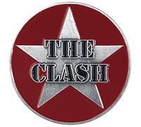 The Clash Military Logo Unisex Spilla argento/rosso lega di zinco