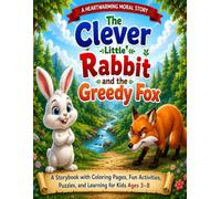 The Clever Little Rabbit and the Greedy Fox: A Storybook with Coloring Pages, Fun Activities, Puzzles, and Learning for Kids Ages 3-8