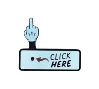 The Click Here Surprise Button - Divertente regalo scherzoso, divertente pulsante pop-up per dito medio, giocattolo con stampa 3D, idea regalo per adulti e regali bavaglio (1 pezzo)