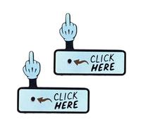 The Click Here Surprise Button - Divertente regalo scherzoso, divertente pulsante pop-up per dito medio, giocattolo con stampa 3D, idea regalo per adulti e regali bavaglio (2 pezzi)