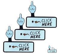 The Click Here Surprise Button - Divertente regalo scherzoso, divertente pulsante pop-up per dito medio, giocattolo con stampa 3D, idea regalo per adulti e regali bavaglio (3 pezzi)