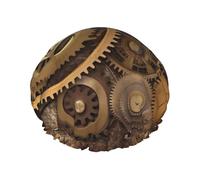 The Clocks Theme Gears - Cuffia da doccia impermeabile a doppio strato, da donna, riutilizzabile, con fascia elastica, mantiene i capelli asciutti per la doccia e la cura della pelle