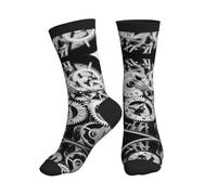 The Clocks Theme Gears Print Calzini Donna Casual Calze Lunghe Stampe Calzini Per Hike Esterno Running 40Cm