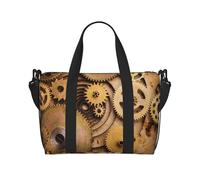 The Clocks Theme Gears Print Italy Flag Print Borsa versatile per viaggi, borsa a tracolla portatile da viaggio per ogni tua esigenza