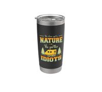 The Closer Get To Nature The Father I Am From Idiots Camping Bicchiere termico in acciaio inox doppia parete