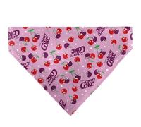 The Coca-Cola Company Pet Bandana Cherry Coke Cherries and Logo Scattered Pink S