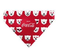 The Coca-Cola Company Pet Bandana Enjoy Coca Cola Logo and Polar Bear Expression