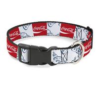 The Coca-Cola Company Pet Collar, Dog Collar Plastic Buckle, Coca Cola Script Lo