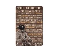 The Code of The West Cowboy Targa in metallo per casa caffè garage decorazione da parete vintage poster bar cartelli per casa bar retrò metallo latta segno