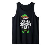 The Coffee Drinking Elf Party Family Group Matching X-mas Canotta