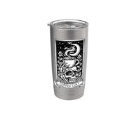 The Coffee Tarot Cards Skeleton Coffee Lover Tossicodipendente dalla caffeina Bicchiere termico in acciaio inox doppia parete