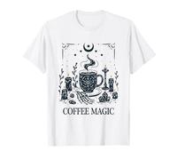 The Coffee Tarot Cards Skeleton Coffee Lover Tossicodipendente dalla Caffeina Maglietta