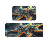 The Colorful Ones Are Starfish Tappeto imbottito da cucina set di 2 tappetini comodi per la decorazione della casa lavandino, tappetini da cucina per pavimento antiscivolo lavabile, lavanderia 43 x 47