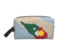 The Composition of Timor-Leste - Beauty case da viaggio da uomo, capiente borsa cosmetica da donna, bianco, Taglia unica