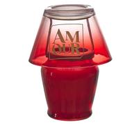 THE CONCEPT FACTORY, BO0088, Candela profumata Love Lamp, design moderno ed elegante, atmosfera romantica, versatile per tutte le occasioni, di facile manutenzione, fragranza accattivante, Rosso 20 cm