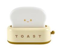 THE CONCEPT FACTORY, LA0101, Lampada Notturna Kawaii Toast per la cameretta dei Bambini, Luce Morbida e Rilassante, Design giocoso, Materiali sicuri, Ideale per la Decorazione, Verde, Bianco, 20 cm