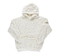 THE CONCEPT FACTORY, TX0009, Felpa con Cappuccio Comoda e Unica da Donna, Stile Casual, Ideale per Tutte Le Occasioni, Facile da Pulire, Taglia M, Colore Bianco/Rosa
